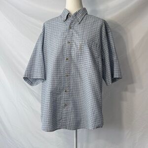 Columbia Men's Blue Patterned Button Down Shirt